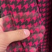 Материалы для творчества handmade. Livemaster - original item Fabric: Viscose plaid blouse crow`s foot fuchsia with black. Handmade.
