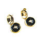 Earrings with enamel black, earrings with pendants, earrings circles. Earrings. Irina Moro. My Livemaster. Фото №6