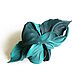 Leather clip Caribbean flower turquoise sea wave. Brooches. De-Si-Re. Online shopping on My Livemaster.  Фото №2