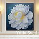 Oil painting White Peony 40*40 cm, Pictures, Zaporozhye,  Фото №1