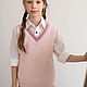 Жилетка для девочки   классическая вязаная. Жилет. VA kids knitwear. Интернет-магазин Ярмарка Мастеров.  Фото №2