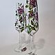 Glasses 'Delicate Roses' with stained glass painting (Pair). Wine Glasses. vitrazhnaya-rospis (vitrazhnaya-rospis). My Livemaster. Фото №12