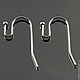 Латунные швензы Hooks в виде изящного крючка с шариком и петелькой для подвески для сборки сережек Покрытие серебристого цвета имитация платины