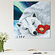 The painting on wood 75x75sm "Polar night", Pictures, Moscow,  Фото №1