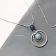 Blue-blue Blizzard necklace elongated on a chain blue with stone. Necklace. LovelyStones. My Livemaster. Фото №4