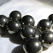Материалы для творчества handmade. Livemaster - original item Pyrite beads 12 mm. Handmade.