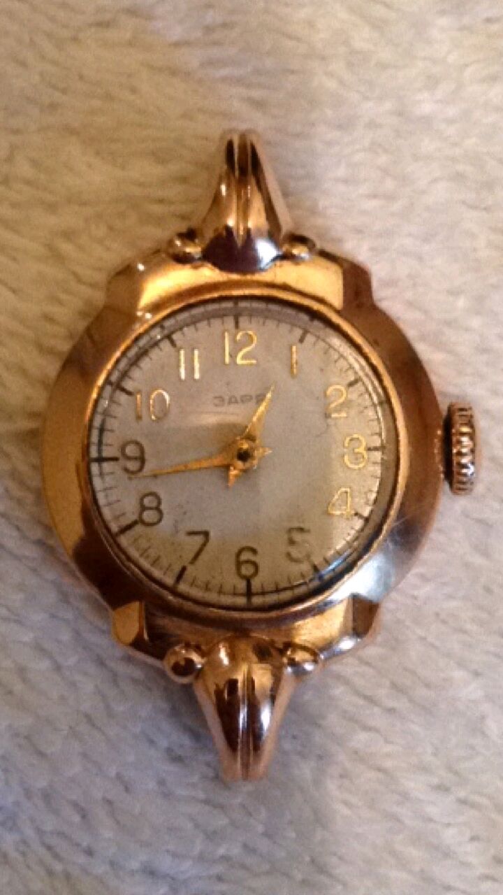 Старые золотые часы женские