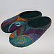 Felted Slippers male female 42 p. (27 cm)
