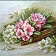 Embroidered picture of'Azaleas in a basket', Pictures, St. Petersburg,  Фото №1