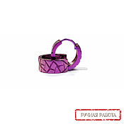 Украшения handmade. Livemaster - original item Titanium Purple Zipper Earrings. Handmade.