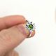Ring 'Square' with chromdiopside krug4mm, Rings, Moscow,  Фото №1