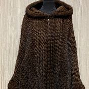 Одежда handmade. Livemaster - original item Knitted mink poncho 