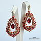 Серьги "Кесем  In Red". Серьги классические. Afalina - Александра Громова. Ярмарка Мастеров.  Фото №9