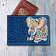"Слон" обложка для паспорта . Ручная роспись, Обложка на паспорт, Липецк,  Фото №1