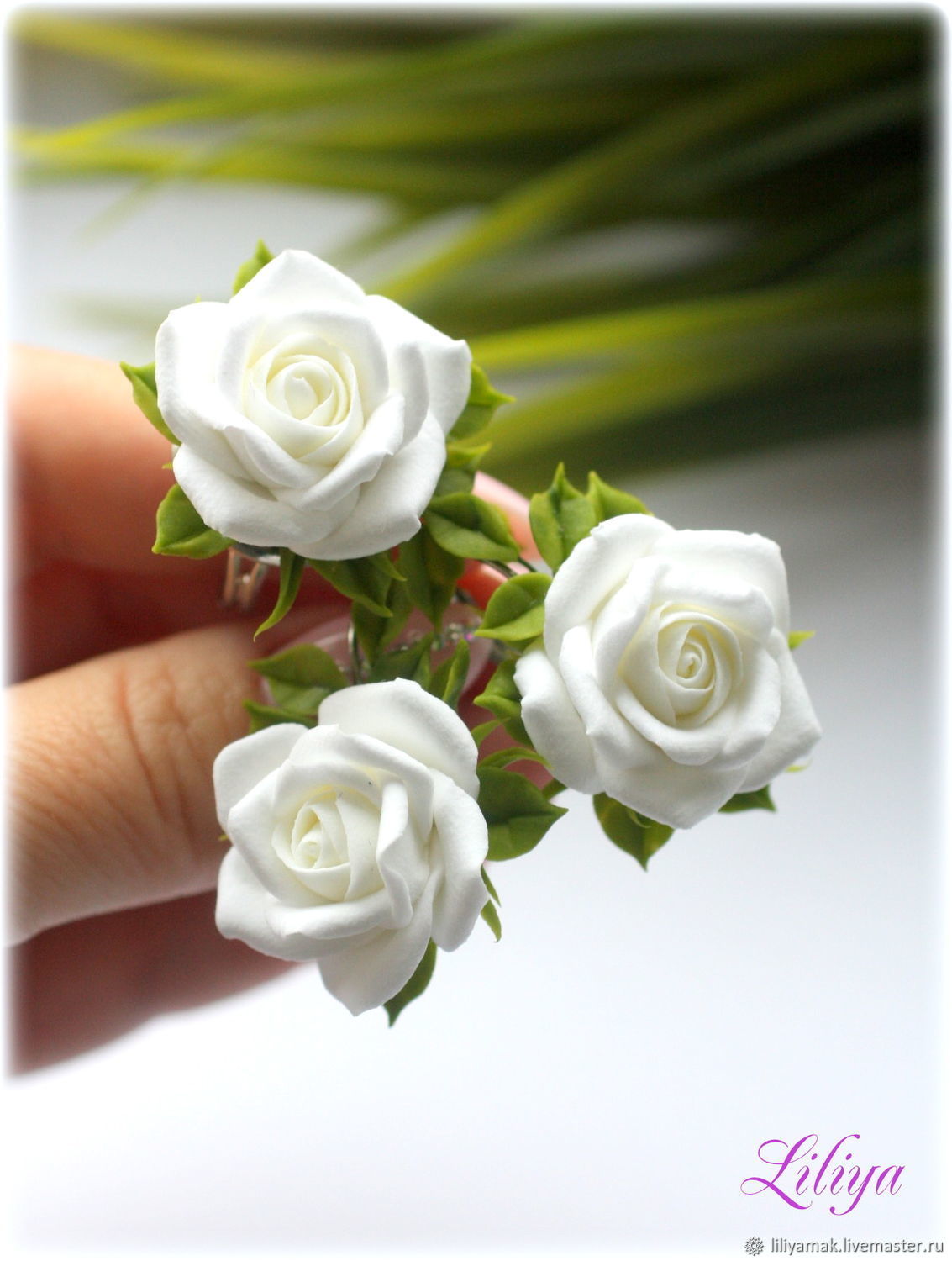 Белые розы" серьги и кольцо в интернет-магазине Ярмарка Мастеров по цене 1300 ₽ – JH5IIRU