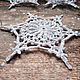 Snowflake 12 cm voluminous white knitted 2B. Christmas decorations. BarminaStudio (Marina)/Crochet (barmar). My Livemaster. Фото №4