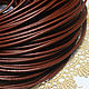 Leather cord 3 mm Brown 50 cm genuine leather, Cords, Solikamsk,  Фото №1