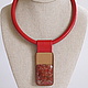 Necklace made of leather and Jasper. Collection of ART, Necklace, Moscow,  Фото №1