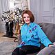 NATALINI Авторская Рубашка в полоску цвета лазури с яркой вышивкой. Рубашки. NATALINI. Ярмарка Мастеров.  Фото №11