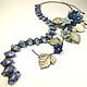 Valley Star Winds. Necklace made of lapis lazuli, flowers made of genuine leather. Jewelry Sets. ms. Decorator. My Livemaster. Фото №6