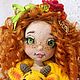 Куколка- осень "Эмма". Амигуруми куклы и игрушки. Вязаное Счастье. Интернет-магазин Ярмарка Мастеров.  Фото №2