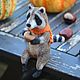 Felt toy Raccoon with acorn. Felted Toy. Homaaxel. Online shopping on My Livemaster.  Фото №2