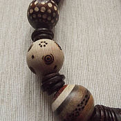 Украшения handmade. Livemaster - original item Necklace "Orbit" of coconut and wood. Handmade.