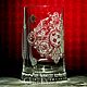 Кружка для пива с ОБЪЁМНОЙ ГРАВИРОВКОЙ. Именные сувениры. GLASS-DECO. Интернет-магазин Ярмарка Мастеров.  Фото №2