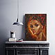 Order African woman oil painting girl portrait of a woman. Colibri Art - Oil Painting. Livemaster. . Pictures Фото №3