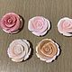 Mother of pearl carved white-pink rose. Cabochons. yakitoriya. My Livemaster. Фото №4