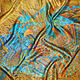Шелковый платок с ручной росписью "Волшебная птица" на заказ, Платки, Санкт-Петербург,  Фото №1