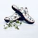 Felted women's slippers 'Waltz of flowers' ecotapochki. Flip flops. WoolHouse *Galina*. My Livemaster. Фото №5