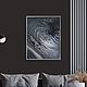 Черно-белая абстрактная картина 40*50 см Fluid art (жидкий акрил), Картины, Вологда,  Фото №1