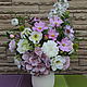 Нежный букет садовых цветов в вазе, Композиции, Мичуринск,  Фото №1