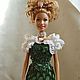 Лондон, нарядное зеленое платье для бала 1900 г. Одежда для кукол. Romantic doll collection (mamadecasa). Интернет-магазин Ярмарка Мастеров.  Фото №2