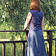 'Blueberry' dress felted in technique nunofelting. Dresses. Tatiana Sapelnikova. Online shopping on My Livemaster.  Фото №2