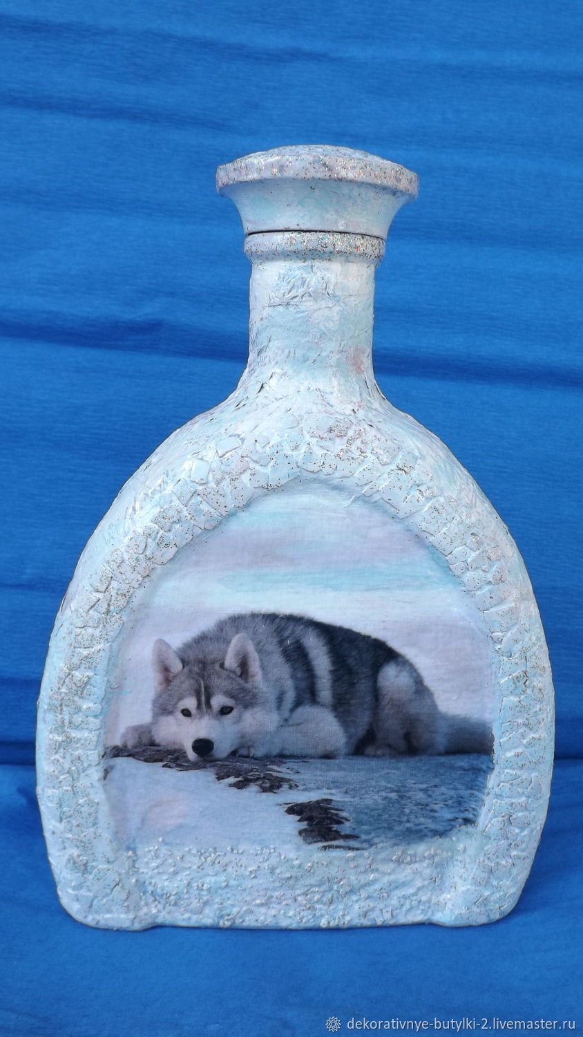 Декоративная бутылка "Волк ", Новогодние сувениры, Сургут,  Фото №1