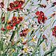 Order Oil painting with wild flowers. Blooming field with poppies and daisies. Zabaikalie. Livemaster. . Pictures Фото №3