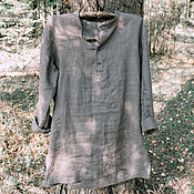 Мужская одежда handmade. Livemaster - original item Men`s linen shirt (with buttons). Handmade.