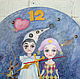 Home decor Clock Picture 'Two in a boat' Handmade. Watch. Simashkevich Svetlana ST. My Livemaster. Фото №4