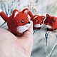 Chanterelle cats are small. felted toy made of wool. Felted Toy. Natalya Gorshkova Cute toys felting. Online shopping on My Livemaster.  Фото №2