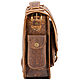 Order Leather bag 'Leonardo' (aging brown). Russian leather Guild. Livemaster. . Messenger Bag Фото №3