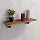 Order Industrial style wall shelf made of wood and pipes. dekor-tseh. Livemaster. . Shelves Фото №3