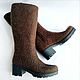 Valenki boots Heel with zipper lock, Felt boots, Tomsk,  Фото №1
