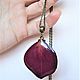 Pendant Burgundy rose with a Real Rose Petal Boho Jewelry Resin. Pendants. WonderLand. Online shopping on My Livemaster.  Фото №2