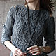To better visualize the model, click on photo CUTE-KNIT NAT Onipchenko Fair masters to Buy grey knitted jumper

