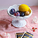 Vintage Glass Candy Bowl fruit bowl on a Milk Glass leg. Fruit makers. VintageMe. Интернет-магазин Ярмарка Мастеров.  Фото №2