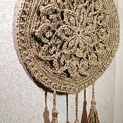 Фен-шуй и эзотерика handmade. Livemaster - original item Hanging mandala-panel with tassels, knitted from jute, ethno decor.. Handmade.