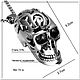Order Skull pendant No. 1 stainless steel. atelier666. Livemaster. . Pendant Фото №3
