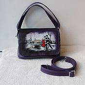 Сумки и аксессуары handmade. Livemaster - original item Women`s leather bag with custom painting for Victoria.. Handmade.